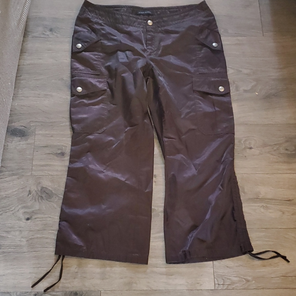 Satin Cargoes Banana Republic Capri Flare Cropped